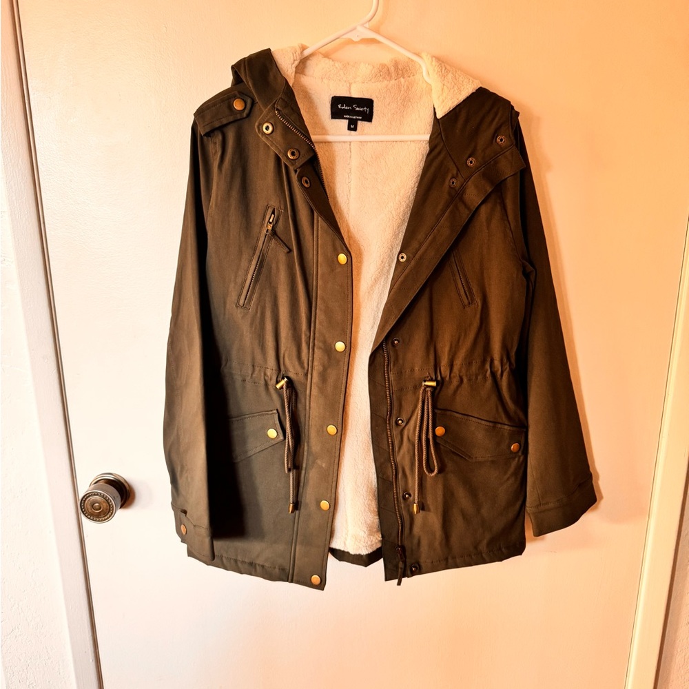Olive Green Hooded Jacket by Eden Society 💚